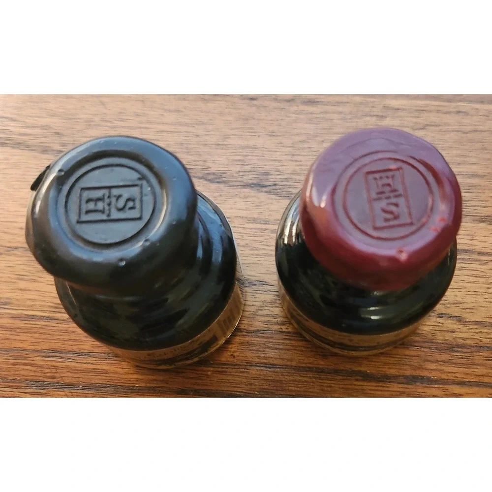 Stuart Houghton Calligraphy Ink Set 30ml Black and Burgundy Made in Britain 2pk